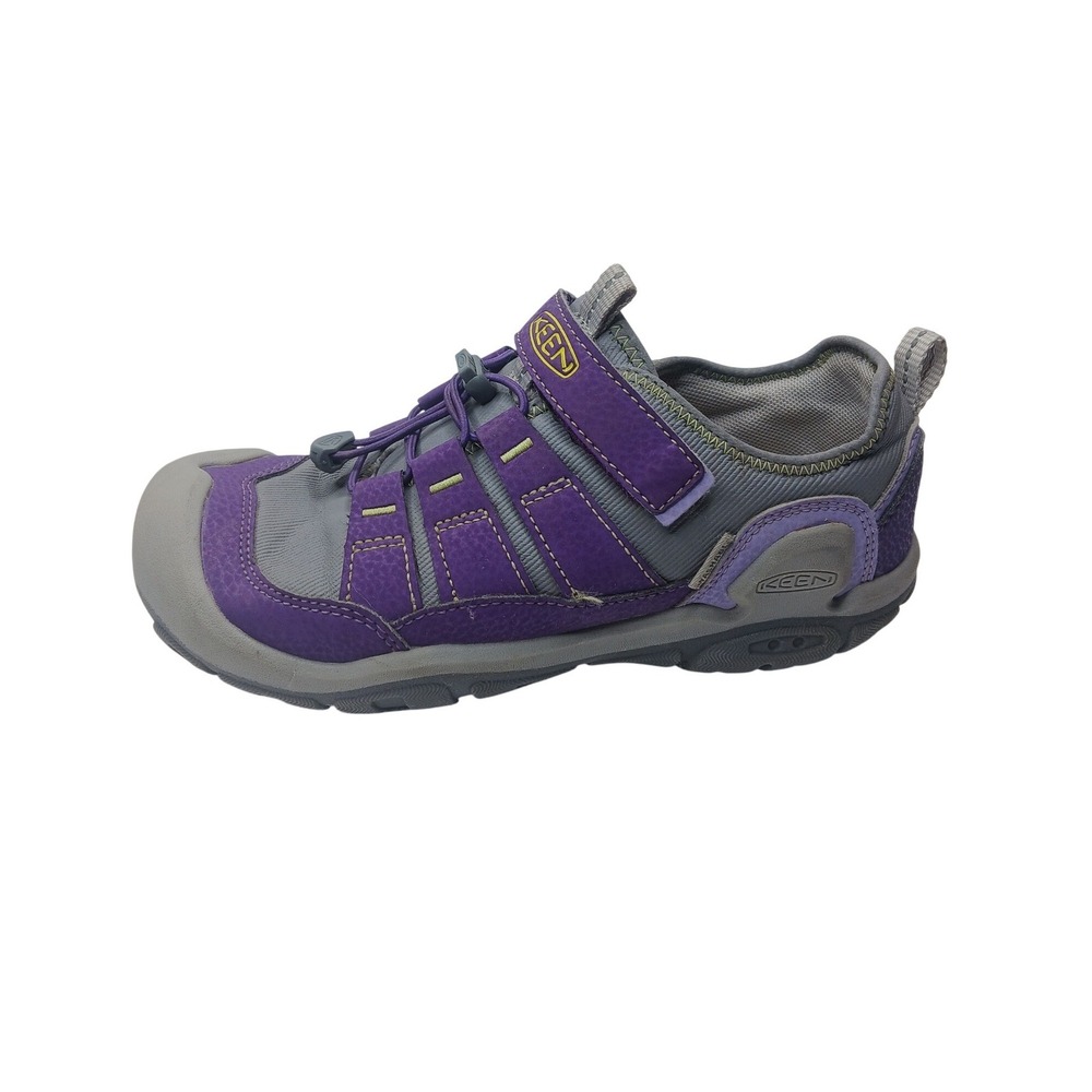 Keen Moxie Hiking Shoes Kids Size 3Y Purple Gray Bungee Strap 1025882